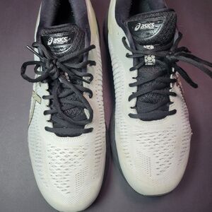 Asics White and Black Running Shoes